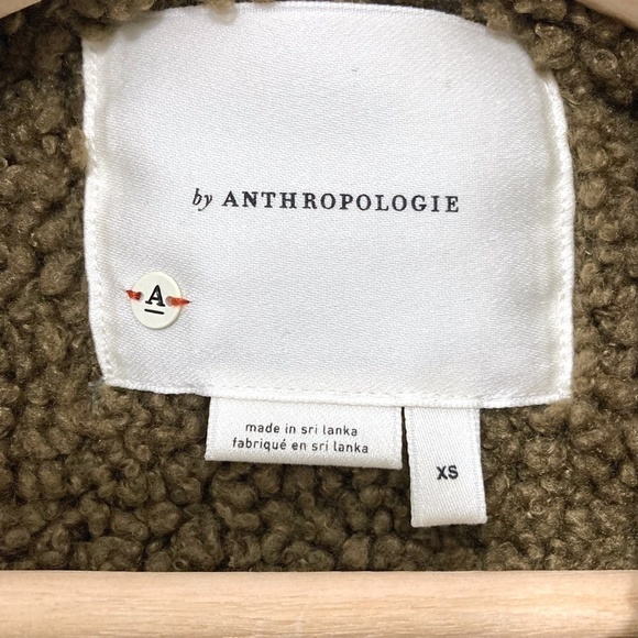 ANTHROPOLOGIE Joni Oversized Sherpa Lined Longline Moto Aviator Jacket LIKE NEW - Picture 4 of 13